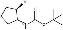 (1R,2R)-反式-N-BOC-2-氨基环戊醇 结构式