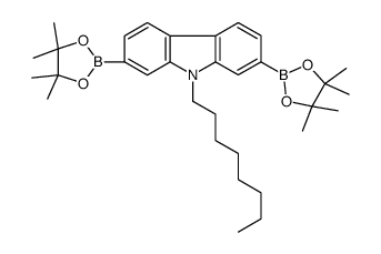 9-辛基-2,7-双(4,4,5,5-四甲基-1,3,2-二噁硼烷-2-基)-9H-咔唑 结构式