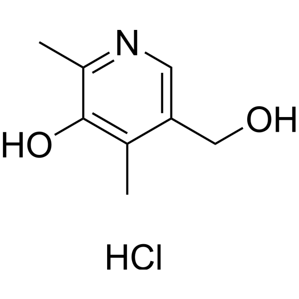 4-脱氧吡哆醇盐酸盐 结构式