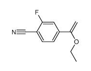4-(1-乙氧基乙烯基)-2-氟苯甲腈 结构式