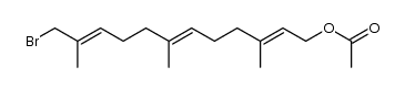 (2E,6E,10E)-12-溴-3,7,11-三甲基-2,6,10-十二碳三烯基乙酸酯 结构式