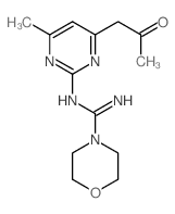 N'-[4-甲基-6-(2-氧代丙基)嘧啶-2-基]吗啉-4-甲脒 结构式