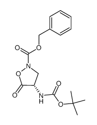 2-Isoxazolidinecarboxylic acid, 4-[[(1,1-dimethylethoxy)carbonyl]amino]-5-oxo-, phenylmethyl ester, (S)- (9CI) 结构式
