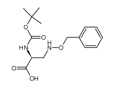 N-叔丁氧羰基-3-苄氧基氨基-L-丙氨酸 结构式