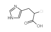 α-氯-β-咪唑-4(5)-基丙酸 结构式