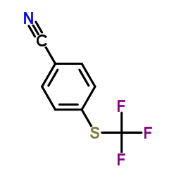 4-三氟甲硫基苯甲腈 结构式