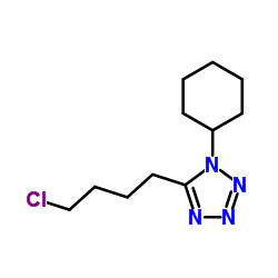 1-环己基-5-(4-氯丁基)-1H-四氮唑 结构式