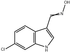 (E)-6-氯-1H-吲哚-3-甲醛肟 结构式