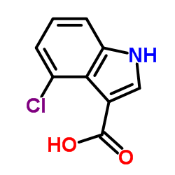 4-氯吲哚-3-羧酸 结构式