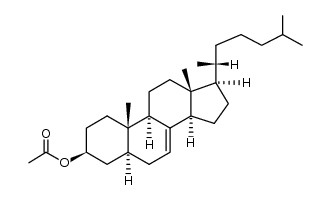 5α-胆甾-7-烯-3β-醇乙酸酯 结构式