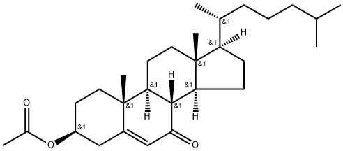 7-氧代胆甾-5-烯-3β-基乙酸酯 结构式