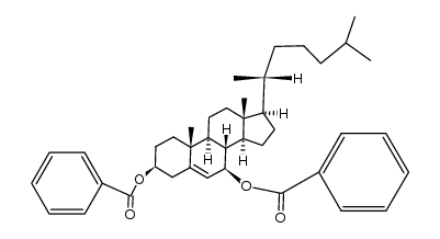 胆甾-5-烯-3β,7β-二醇二苯甲酸酯 结构式