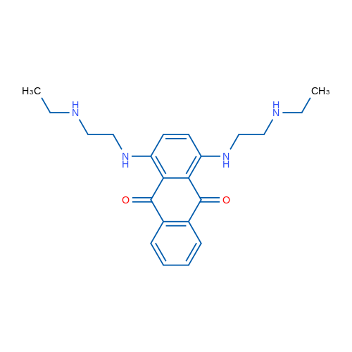 1,4-双[[2-(乙氨基)乙基]氨基]-9,10-蒽二酮 结构式