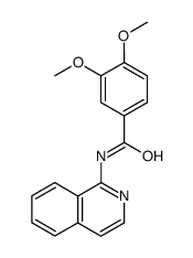 N-(异喹啉-1-基)-3,4-二甲氧基苯甲酰胺 结构式
