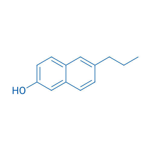 6-丙基-2-萘酚 结构式