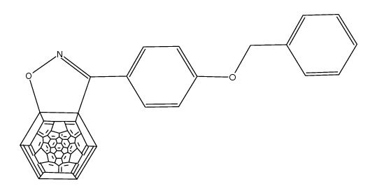 3'-[4-(苄氧基)苯基][5,6]富勒烯-C60-Ih-[1,9-d]异恶唑 结构式