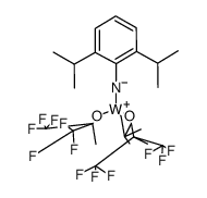 Tungsten, [2,6-bis(1-methylethyl)benzenaminato(2-)](2,2-dimethylpropylidene)bis(1,1,1,3,3,3-hexafluoro-2-methyl-2-propanolato)-, (T-4)- 结构式