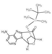 3'-O-(叔丁基二甲基硅基)-5'-氧代-8,5'-环-2'-脱氧腺苷 结构式