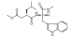 Hexanoic acid, 3-[[[(1S)-1-(1H-indol-3-ylmethyl)-2-(methylamino)-2-oxoethyl]amino]carbonyl]-5-methyl-, methyl ester, (3R)- 结构式