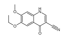 6-乙氧基-1,4-二氢-7-甲氧基-4-氧代-3-喹啉甲腈 结构式