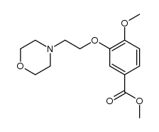 4-甲氧基-3-(2-吗啉-4-基乙氧基)苯甲酸甲酯 结构式