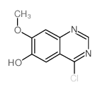 4-氯-7-甲氧基喹唑啉-6-醇 结构式