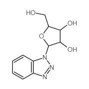 1H-Benzotriazole, 1-b-D-ribofuranosyl- 结构式