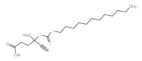 4-氰基-4-[[(十二烷硫基)硫酮甲基]硫基]戊酸 结构式