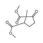 1-甲基-5-氧代环戊烷-1,2-二羧酸二甲酯 结构式