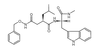 (R)-N1-((S)-3-(1H-吲哚-3-基)-1-(甲氨基)-1-氧代丙-2-基)-N4-(苄氧基)-2-异丁基琥珀酰胺 结构式