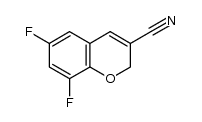 6,8-二氟-2H-苯并吡喃-3-甲腈 结构式