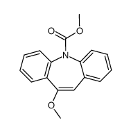 10-甲氧基-5H-二苯并[b,f]氮杂卓-5-羧酸甲酯 结构式