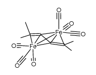六羰基[μ-[(2,3,4-η:3,4,5-η)-2,5-二甲基-2,3,4-己三烯]]二铁(Fe-Fe) 结构式