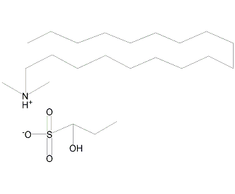 3-[N,N-二甲基,N-十八烷基]铵基-2-羟基丙磺酸盐 结构式