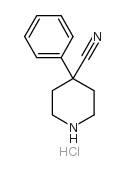 4-氰基-4-苯基哌啶盐酸盐 结构式