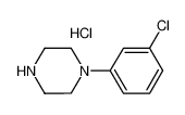 1-(3-氯苯基)哌嗪盐酸盐 结构式