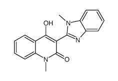 4-羟基-1-甲基-3-(1-甲基-1H-苯并咪唑-2-基)-2(1H)-喹啉酮 结构式