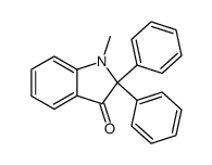1-甲基-2,2-二苯基吲哚啉-3-酮 结构式