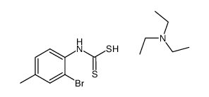 三乙胺(2-溴-4-甲基苯基)二硫代氨基甲酸盐 结构式