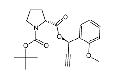 1,2-吡咯烷二羧酸-1-(1,1-二甲基乙基)2-[(1R)-1-(2-甲氧基苯基)-2-丙炔-1-基]酯,(2R)- 结构式