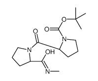 叔丁基 (2R)-2-[(2S)-2-(甲基氨基甲酰基)吡咯烷-1-羰基]吡咯烷-1-羧酸酯 结构式
