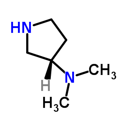 (3S)-(-)-3-(二甲氨基)吡咯烷 结构式