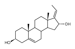 5,17(20)-E-孕甾二烯-3β,16α-二醇 结构式