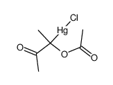 氯[1-(乙酰氧基)-1-甲基-2-氧代丙基]汞 结构式