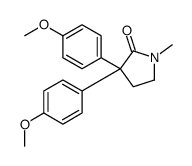 3,3-双(4-甲氧基苯基)-1-甲基吡咯烷-2-酮 结构式