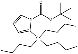 2-(三丁基锡基)-1H-吡咯-1-羧酸叔丁酯 结构式