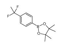 2-[4-(1,1-二氟乙基)苯基]-4,4,5,5-四甲基-1,3,2-二噁硼烷 结构式