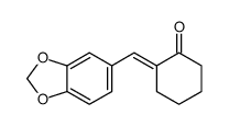 2-(1,3-苯并二氧杂环戊烯-5-基亚甲基)环己酮 结构式