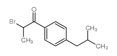 2-溴-1-[4-(2-甲基丙基)苯基]-1-丙酮 结构式