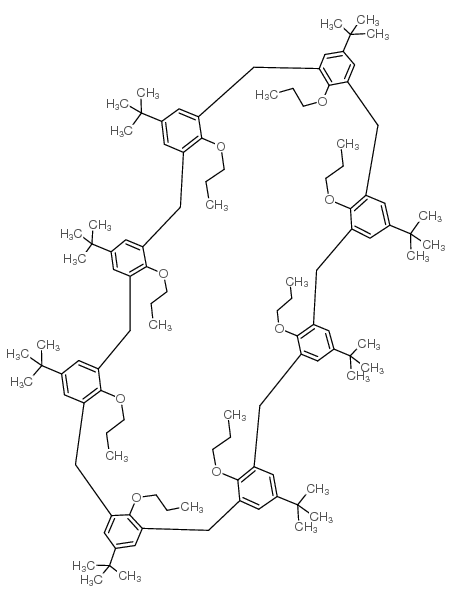 4-叔丁基杯[8]芳烃八正丙基醚 结构式